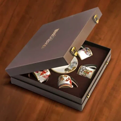 Cavalli 6pcs Coffee Cup & Saucer With Luxury Box In Multi