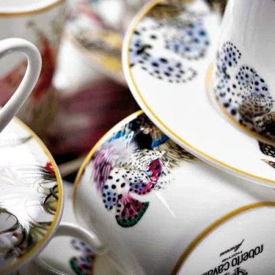 Cavalli 6pcs Coffee Cup & Saucer With Luxury Box In Multi