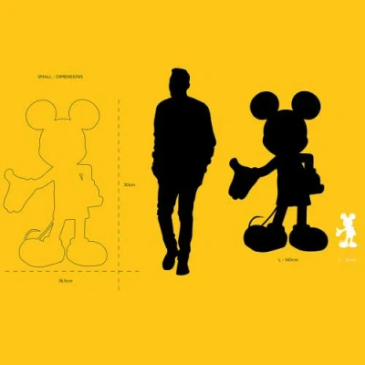 Leblon Delienne Mickey Mouse Star Style Figurine In Black