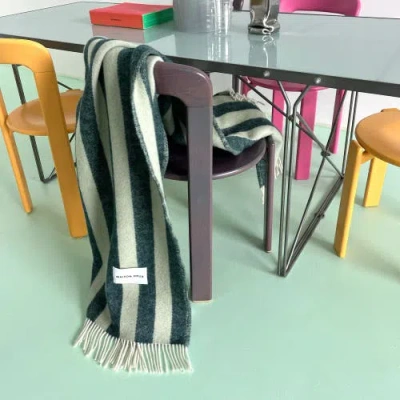 Maison Deux Candy Wrap Blanket In Green