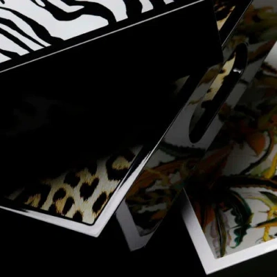 Cavalli Small Rectangular Tray In Black