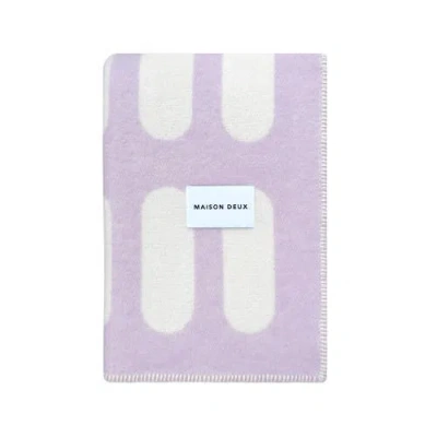 Maison Deux Cubics Blanket In Purple