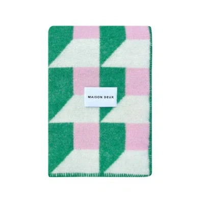 Maison Deux Cubics Blanket In Multi