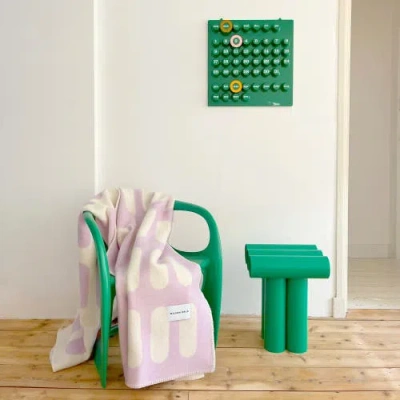 Maison Deux Cubics Blanket In Purple