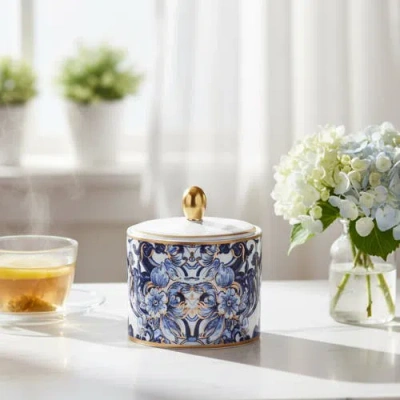 Cavalli Classic Sugar Pot In Blue