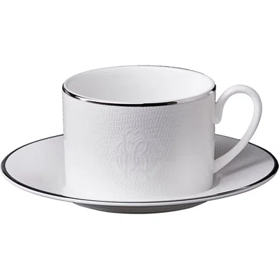 Cavalli Tea Cup & Saucer With Luxury Box In White