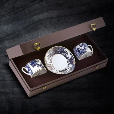 Cavalli Tea Cup & Saucer With Luxury Box In Brown