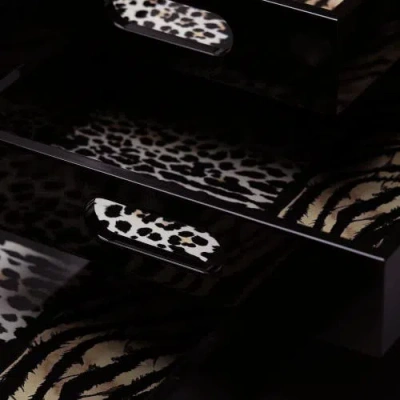 Cavalli Large Rectangular Tray In Brown