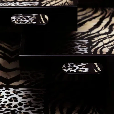 Cavalli Large Rectangular Tray In Brown
