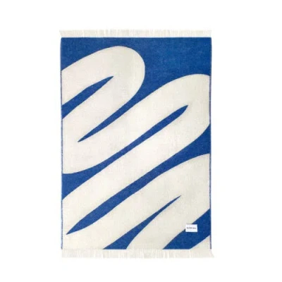 Maison Deux Swirl Blanket In Blue