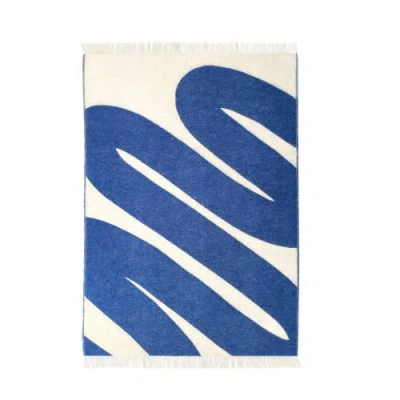 Maison Deux Swirl Blanket In Blue