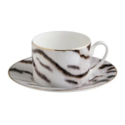 Cavalli Tea Cup & Saucer With Luxury Box In White