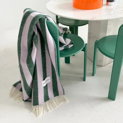 Maison Deux Candy Wrap Blanket In Green