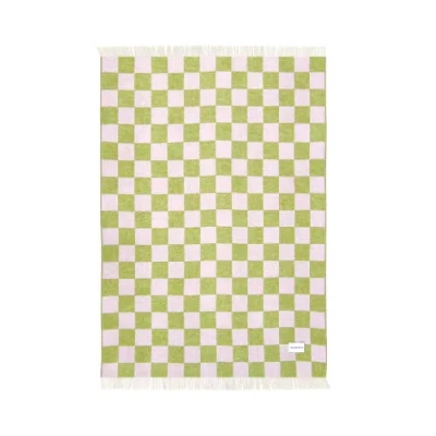 Maison Deux Checkerboard Blanket In Green