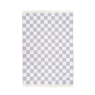 Maison Deux Checkerboard Blanket In Purple