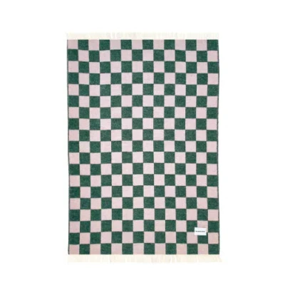 Maison Deux Checkerboard Blanket In Green