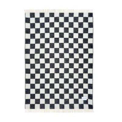 Maison Deux Checkerboard Blanket In Black