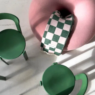 Maison Deux Checkerboard Blanket In Green