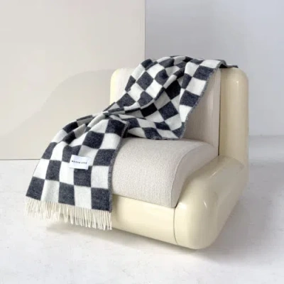 Maison Deux Checkerboard Blanket In Black