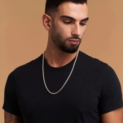 7879 Box Belcher Chain Necklace In White