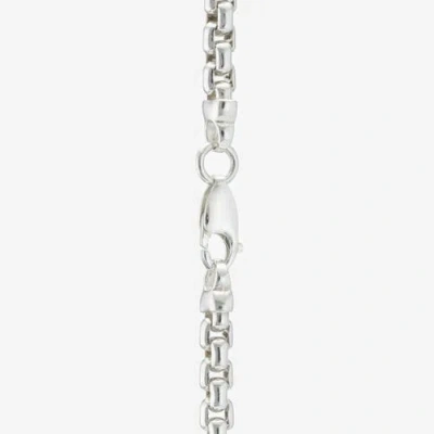 7879 Box Belcher Chain Necklace In White