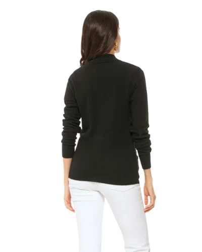 Monticelli Cashmere Pure Cashmere Zip Cardigan In Black