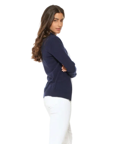 Monticelli Cashmere Pure Cashmere Zip Cardigan In Blue