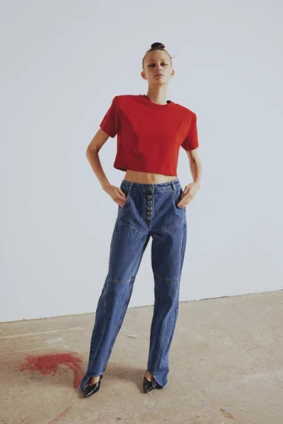 Pcfg Your *itch Bootcut Denim Pant In Red