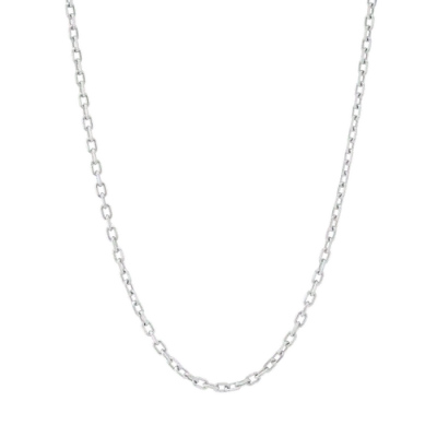 7879 Diamond Cut Cable Chain Necklace In White