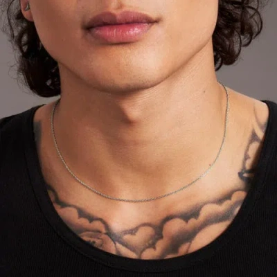 7879 Diamond Cut Cable Chain Necklace In White