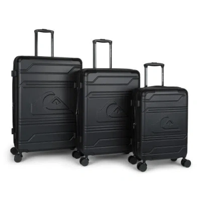 Quiksilver Rincon Suitcases Pc Hardside Expandable Luggage With Spinner Wheels, 3-piece Set In Black