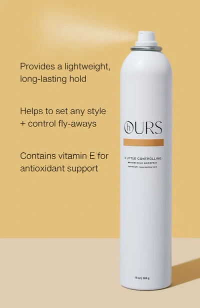 Hours Haircare A Little Controlling Medium Hold Hairspray In Transparent
