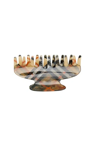 Burberry Check Claw Hair Clip In Brown