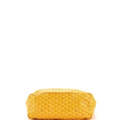 Pre-owned Goyard  Goyard Saint Louis Tote Coated Canvas Pm In Yellow
