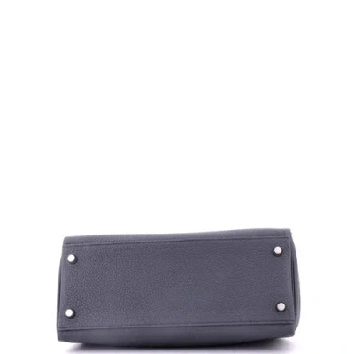 Pre-owned Hermes  Hermes Kelly Handbag Grey Togo With Palladium Hardware 28 In Gray