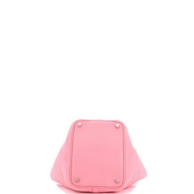 Pre-owned Hermes  Hermes Picotin Lock Bag Clemence Pm In Pink