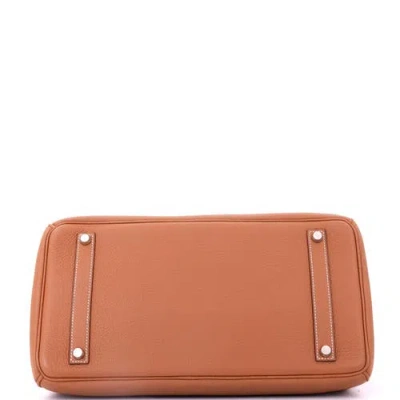 Pre-owned Hermes  Hermes Birkin Handbag Brown Togo With Palladium Hardware 35 In Brown