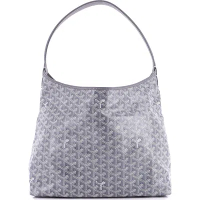 Pre-owned Goyard  Goyard Boheme Hobo Coated Canvas In Gray