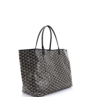 Pre-owned Goyard  Goyard Saint Louis Tote Coated Canvas Gm In Brown