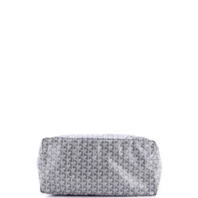 Pre-owned Goyard  Goyard Saint Louis Tote Printed Coated Canvas Gm In Gray