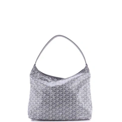 Pre-owned Goyard  Goyard Boheme Hobo Coated Canvas In Gray