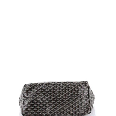 Pre-owned Goyard  Goyard Saint Louis Tote Coated Canvas Gm In Brown