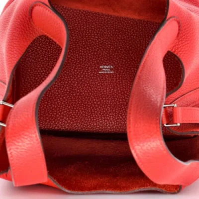 Pre-owned Hermes  Hermes Picotin Lock Bag Clemence Mm In Red