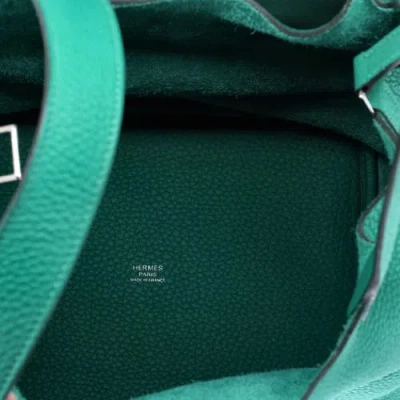 Pre-owned Hermes  Hermes Picotin Lock Bag Clemence Mm In Green