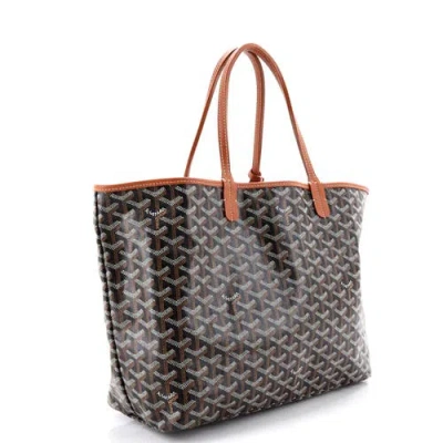 Pre-owned Goyard  Goyard Saint Louis Tote Coated Canvas Pm In Brown