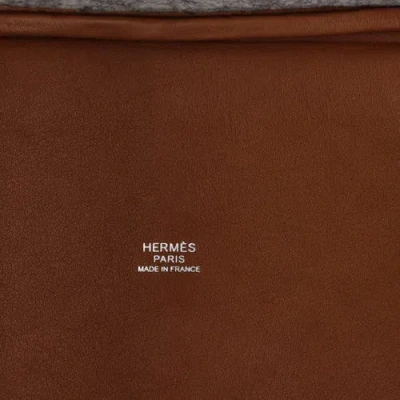 Pre-owned Hermes  Hermes Picotin Lock Bag Felt With Leather Pm In Gray