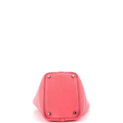 Pre-owned Hermes  Hermes Eclat Picotin Lock Bag Clemence Pm In Pink