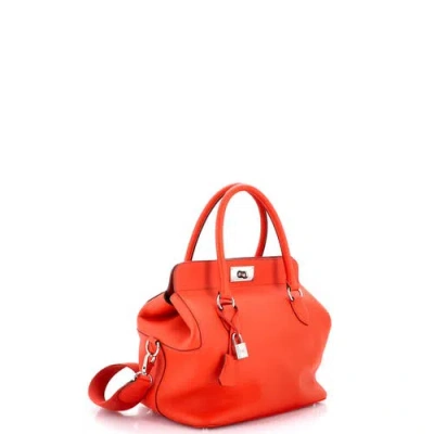 Pre-owned Hermes  Hermes Toolbox Bag Swift 26 In Orange