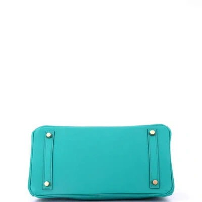 Pre-owned Hermes  Hermes Birkin Handbag Blue Epsom With Gold Hardware 30 In Blue