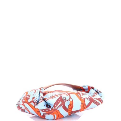 Pre-owned Hermes  Hermes Balusoie Bag Printed Silk And Leather In Multi